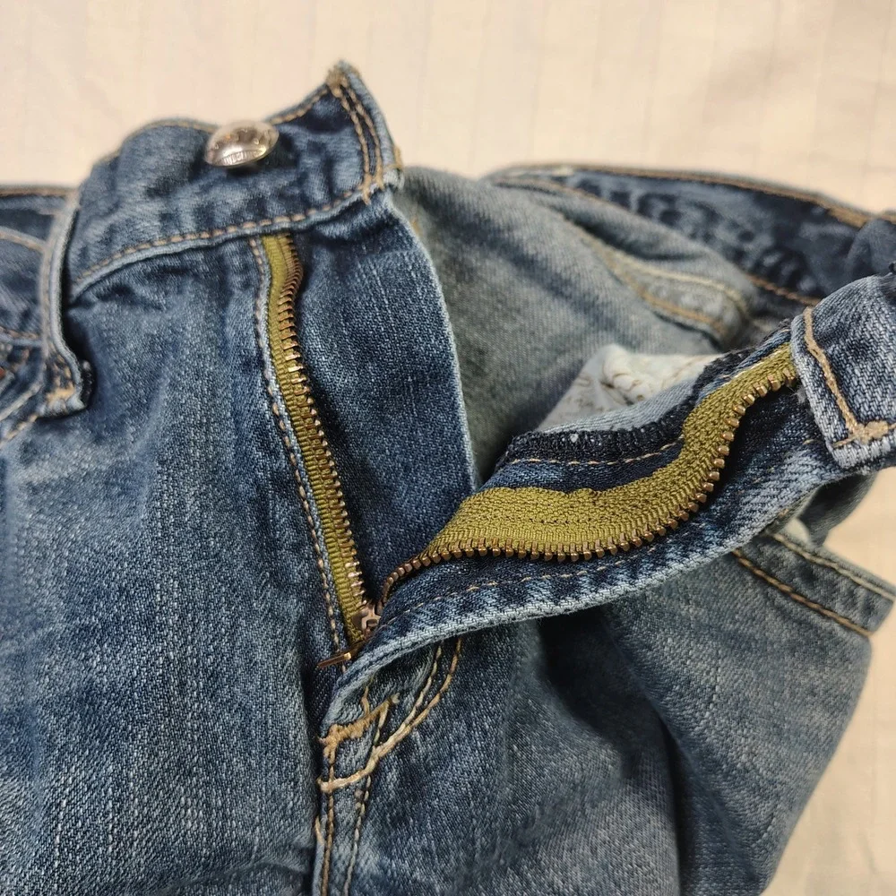 Ariat Jeans Men 30x34 Blue Flare Leg M5 Buffalo Nickel Bootcut Medium Wash Denim - Picture 12 of 13